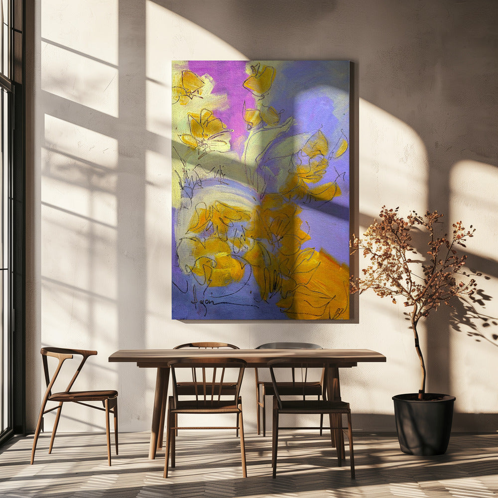 Golden Blossom Glow | Canvas