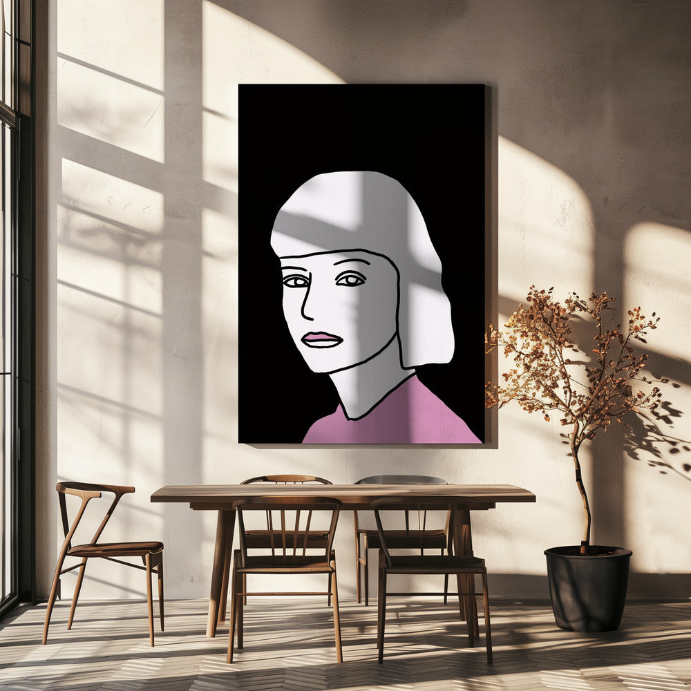 The Look in Pink and Black | Canvas