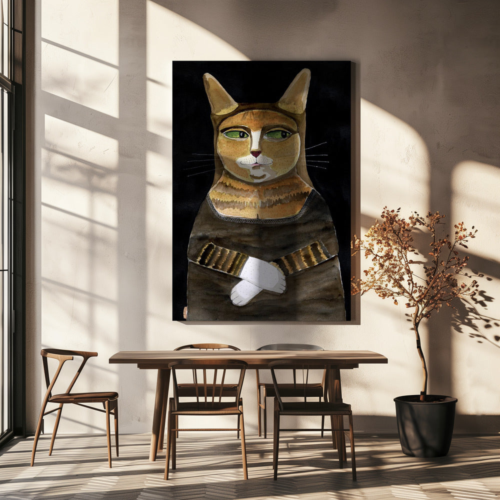 Mona Lisa Cat Funny Cat Humour Ginger Orange Cat | Canvas