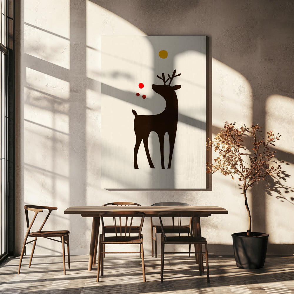 Rudolph Searching for His Nose | Canvas