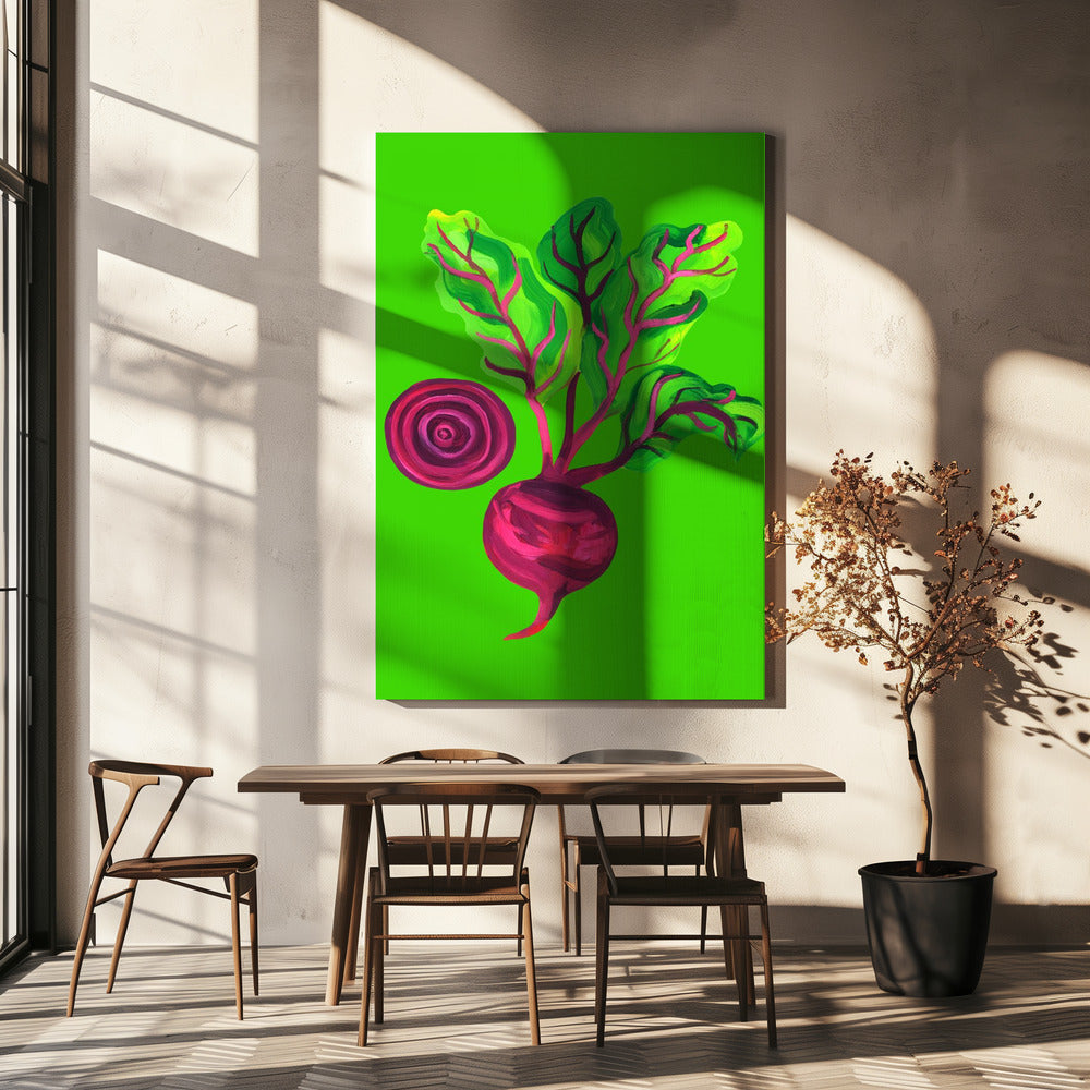 Beetroot Swirl Green | Canvas