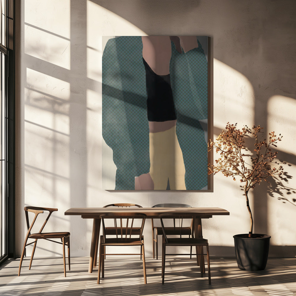 Checkered Silhouette | Canvas