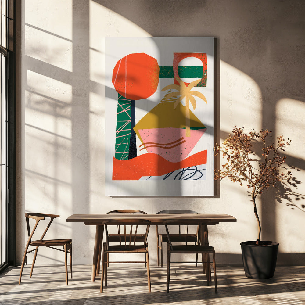 Abstract Beach Collage | Canvas