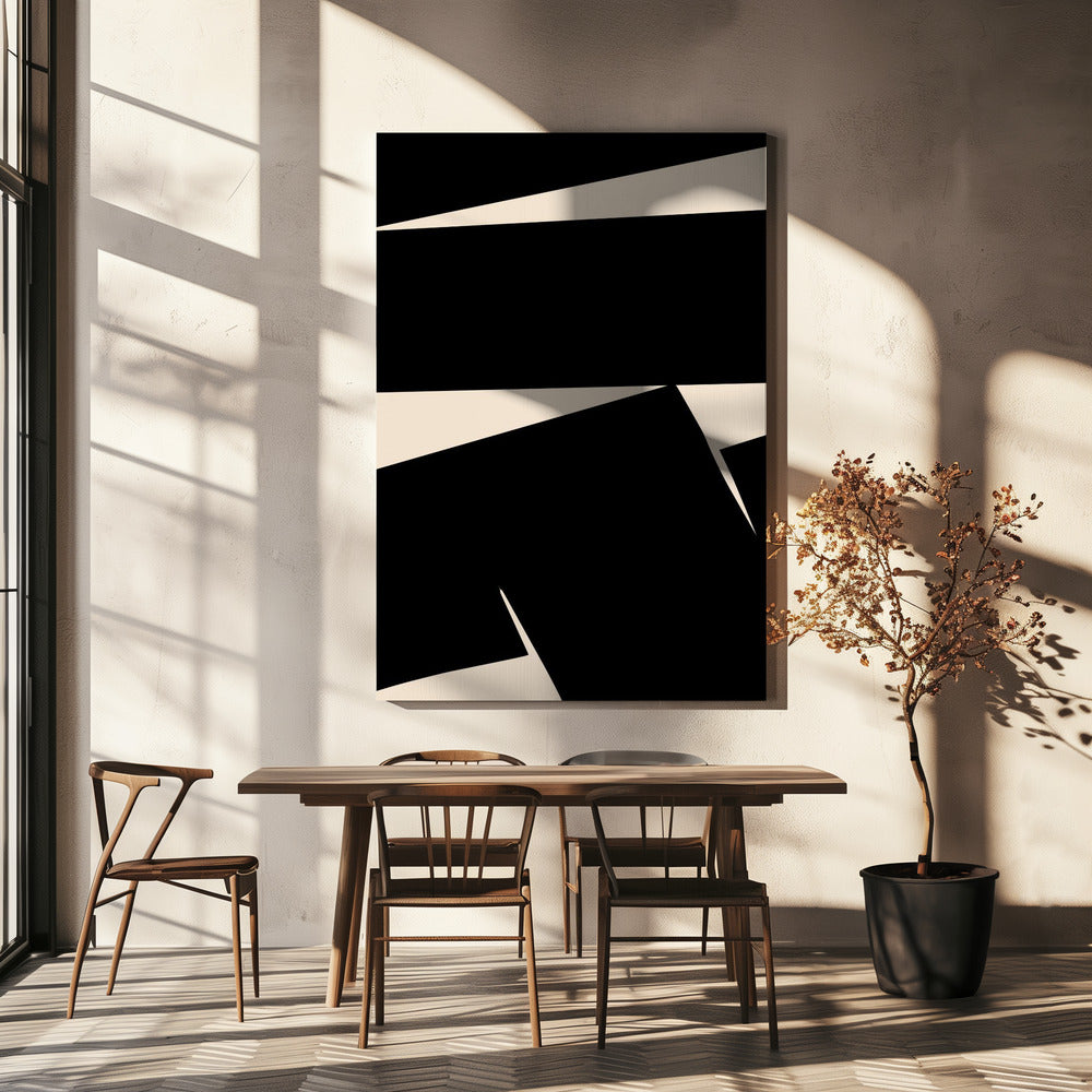 Black Plain Abstract | Canvas