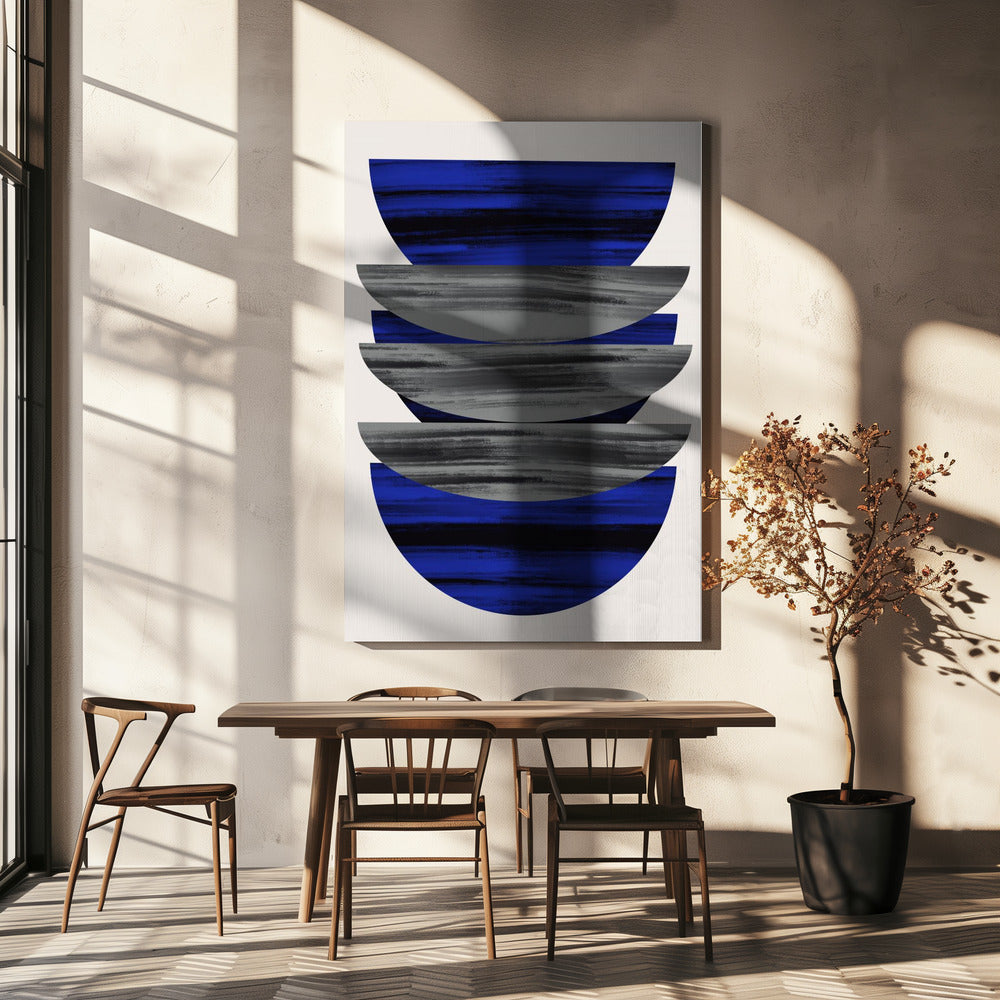 Scandinavian In Blue and Black | Canvas