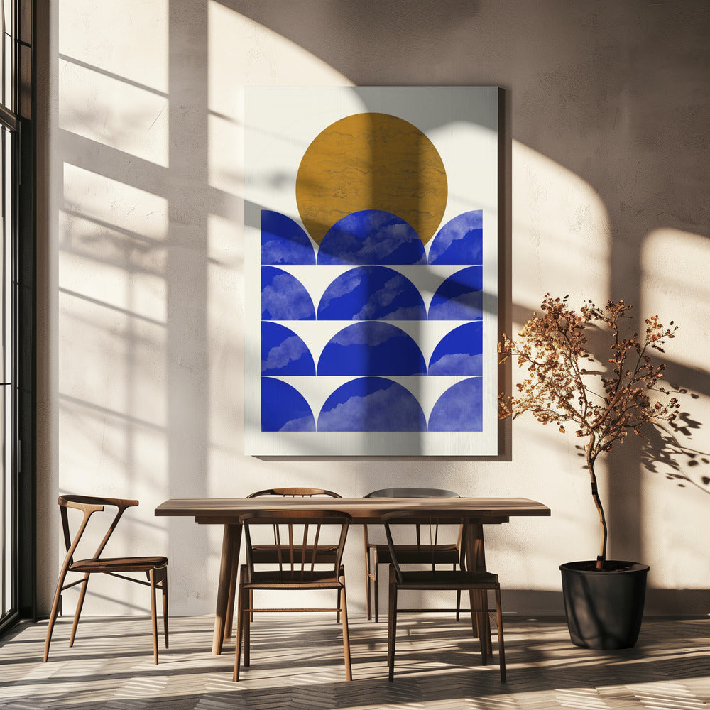 Geometrical Sunset Composition | Canvas