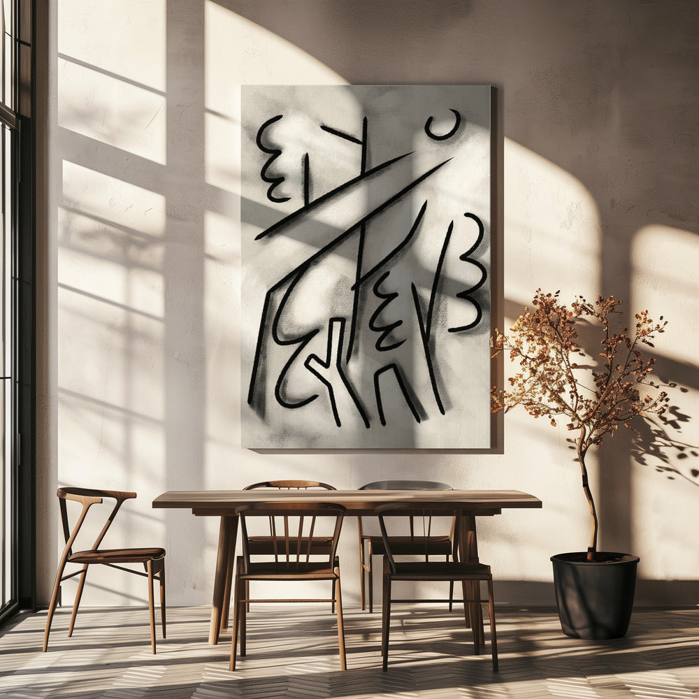 Bold Black Lines | Canvas