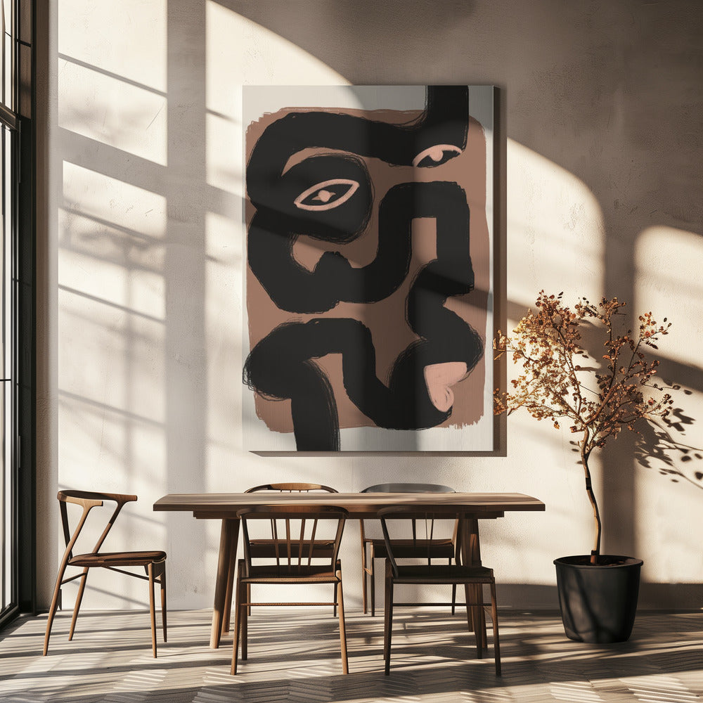 Abstract Black Portrait | Canvas