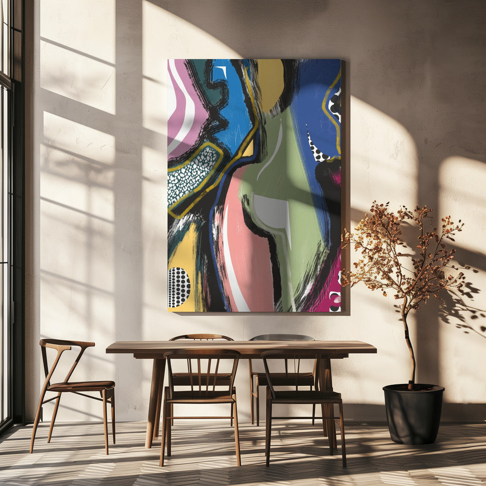 Colorful Abstract Bum | Canvas