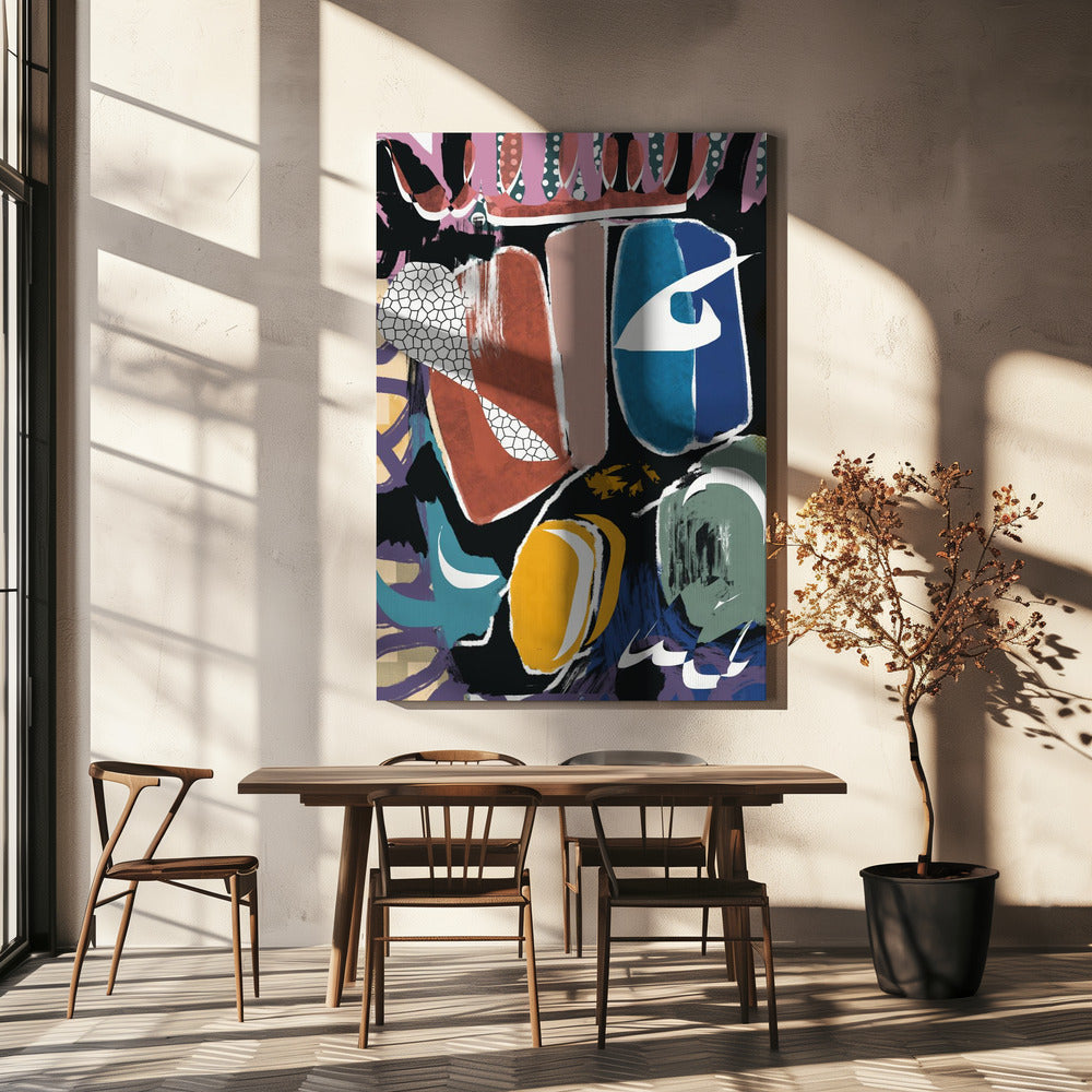 Playful Pebble Abstract | Canvas