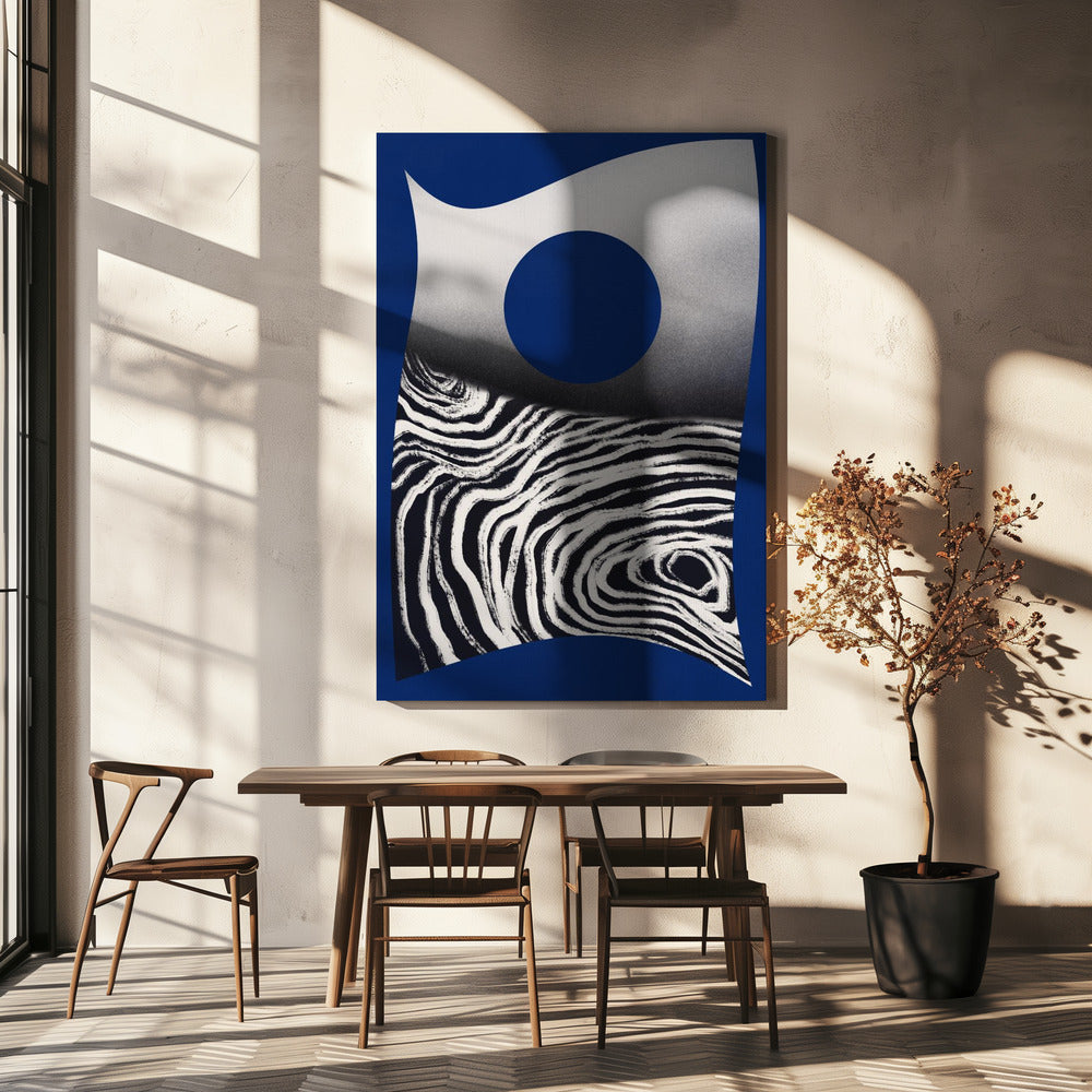 Zebra Moon Wave | Canvas
