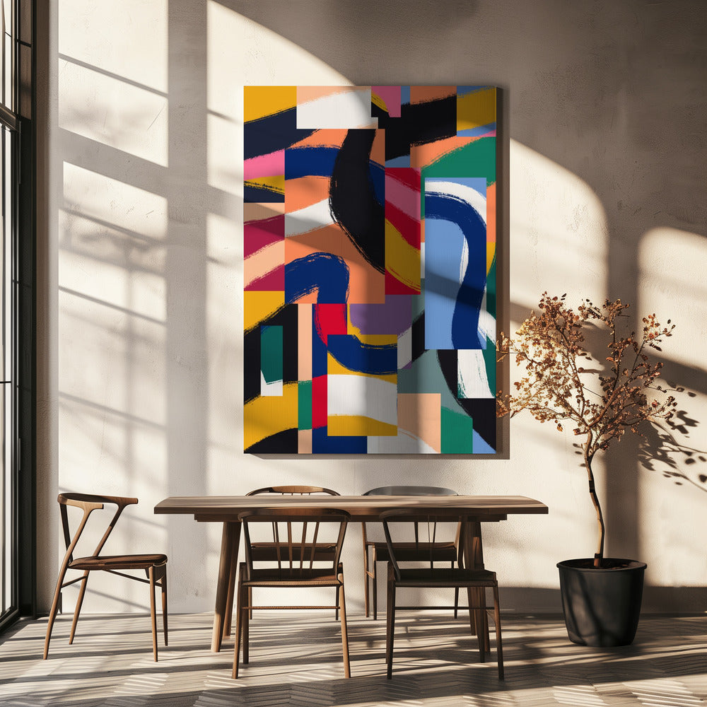 Shapes with Dynamic Brushstrokes | Canvas
