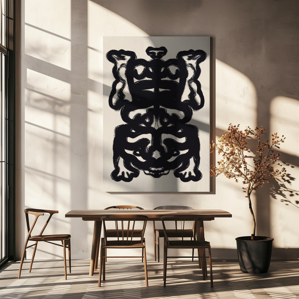 Symmetrical Black Pattern | Canvas