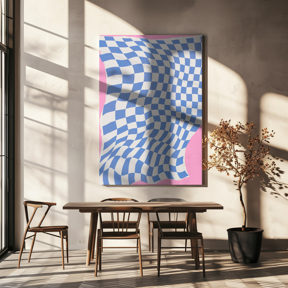 Wavy Checkered Dream | Canvas