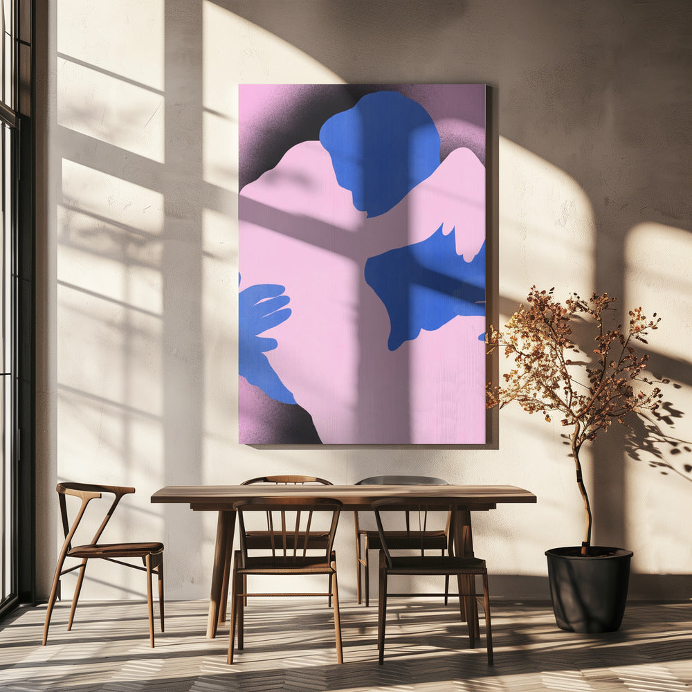 Two Abstract Figures in an Embrace | Canvas