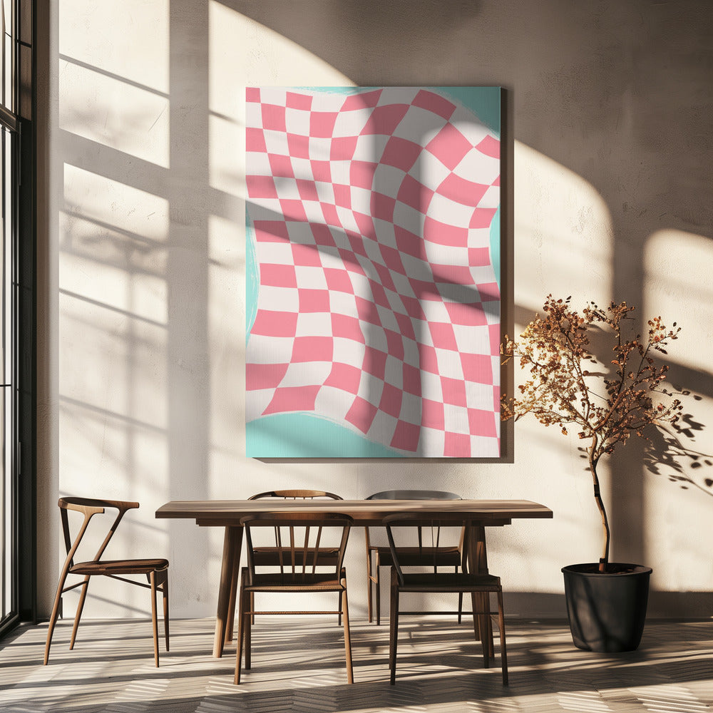 Rippled Checkered Wave | Canvas
