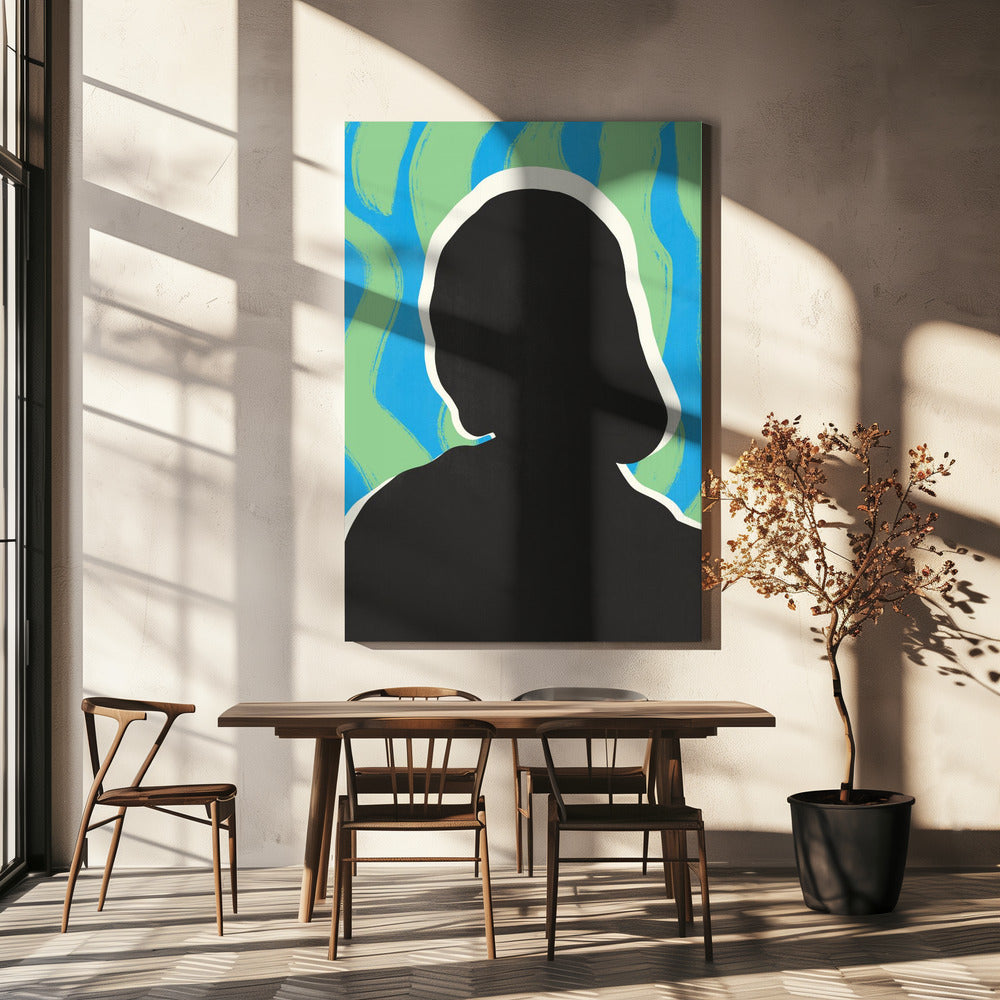 Anonymous Portrait In Cool Colors | Canvas