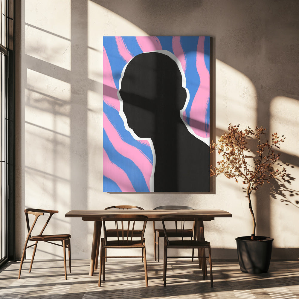 Anonymous Portrait In Stripes | Canvas