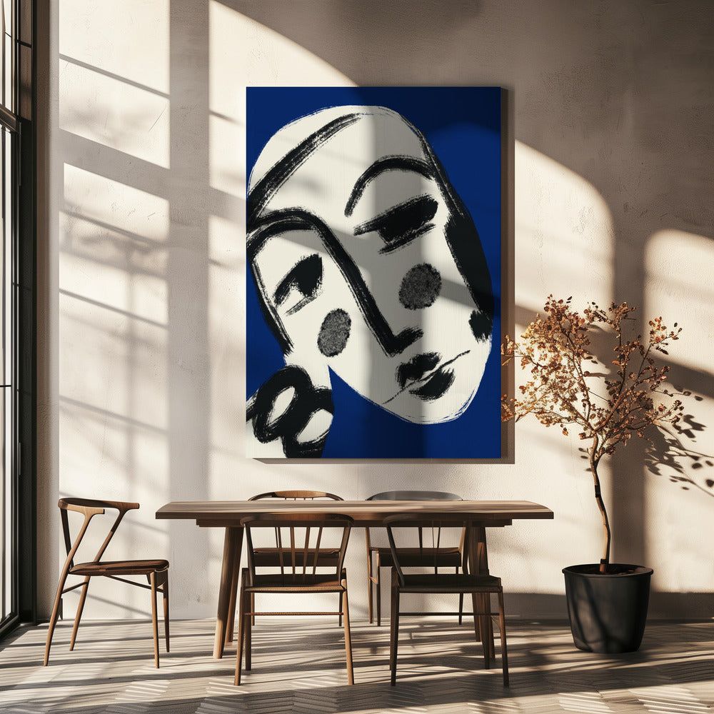Resting Portrait In Blue | Canvas
