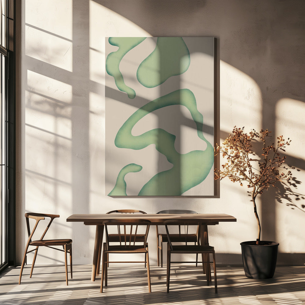 Flowing Green Essence | Canvas
