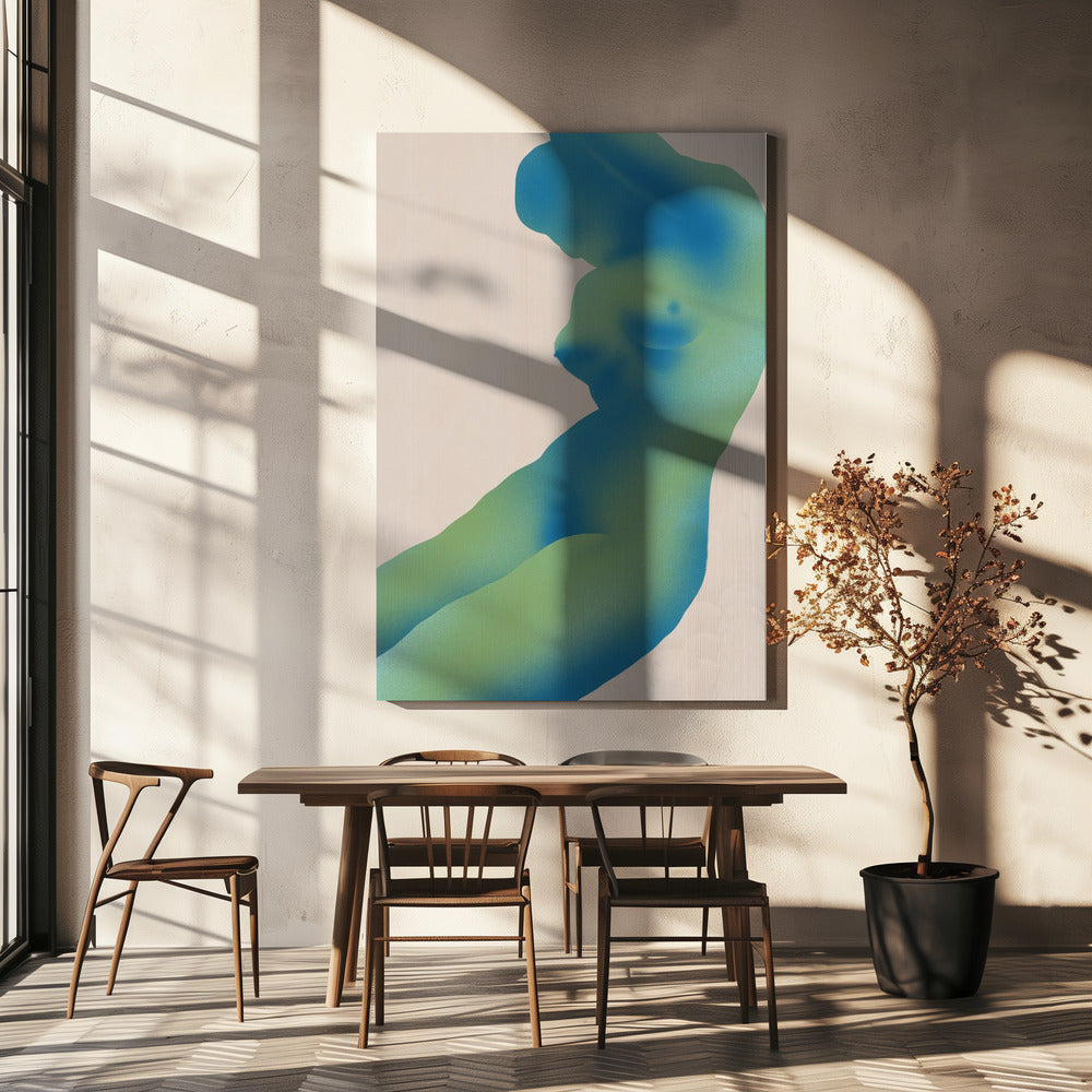 Human Figure Abstract with Gradients | Canvas