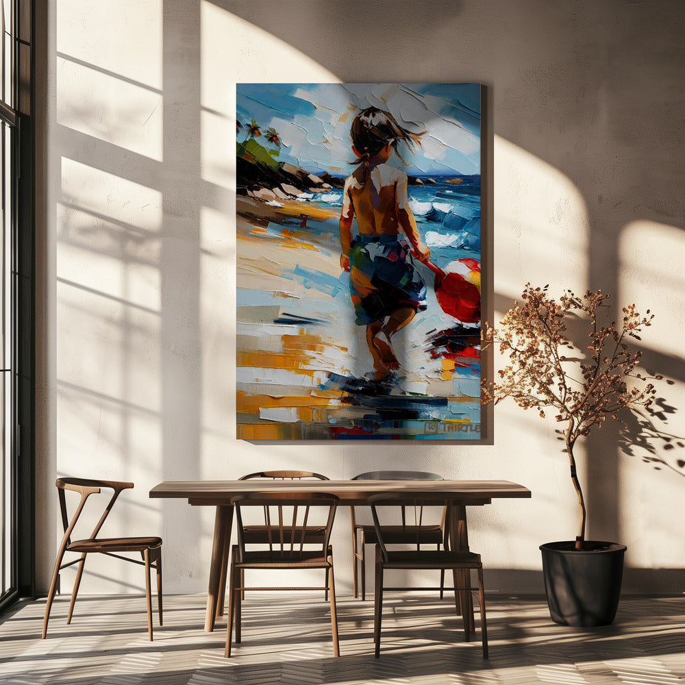 Boy On The Beach | Canvas
