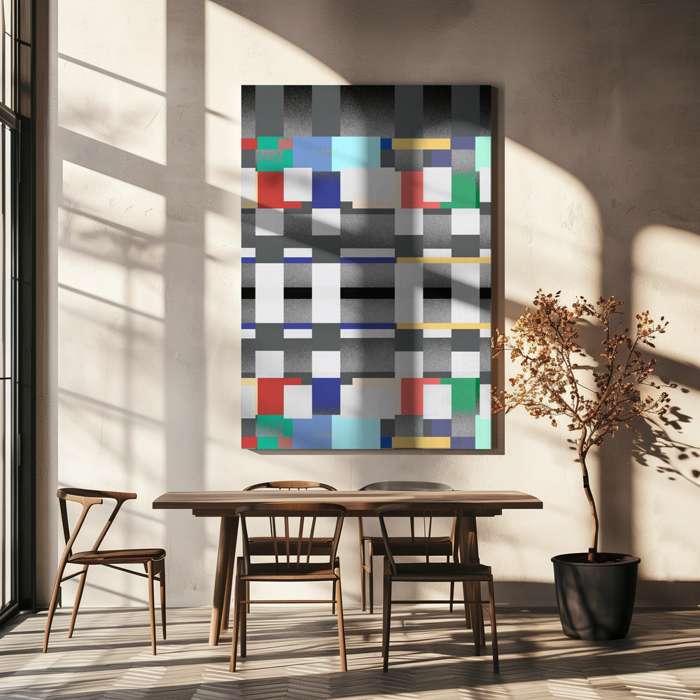 Abstract Design With A Grid Like Pattern | Canvas