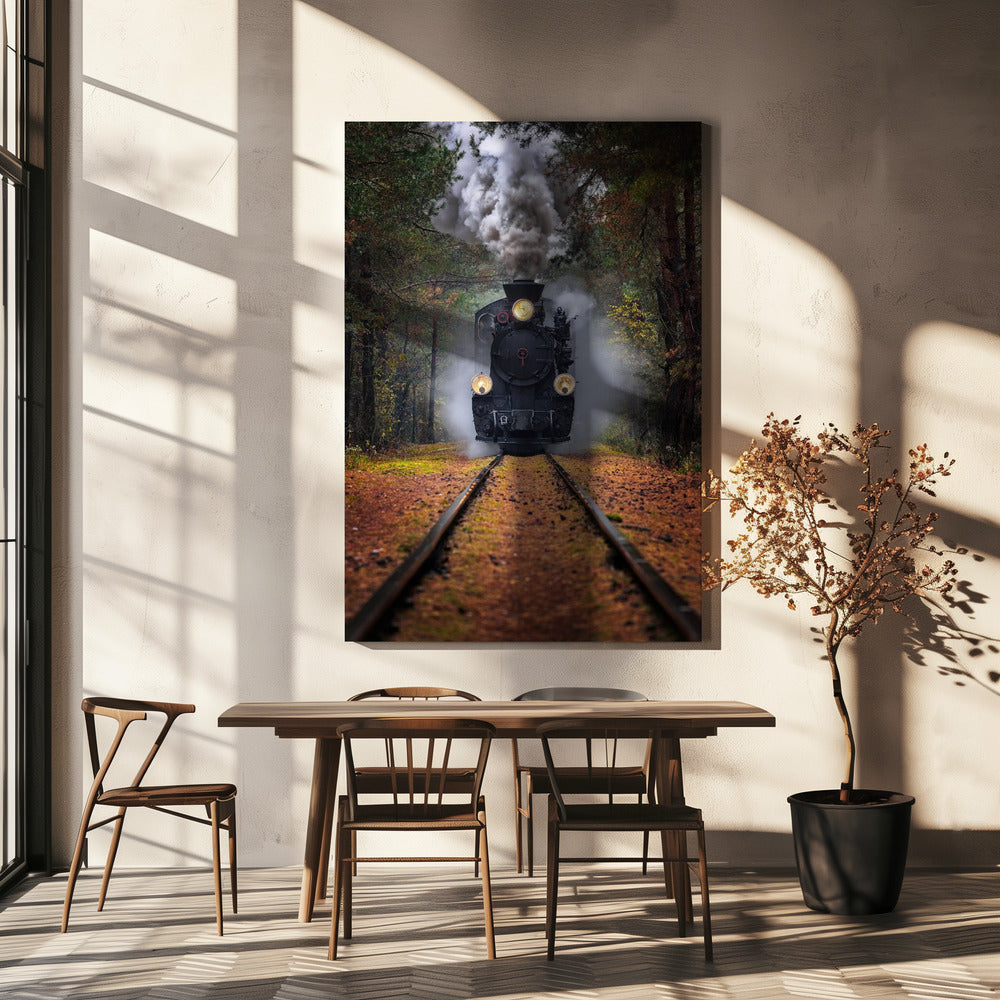 Through the autumn forest | Canvas