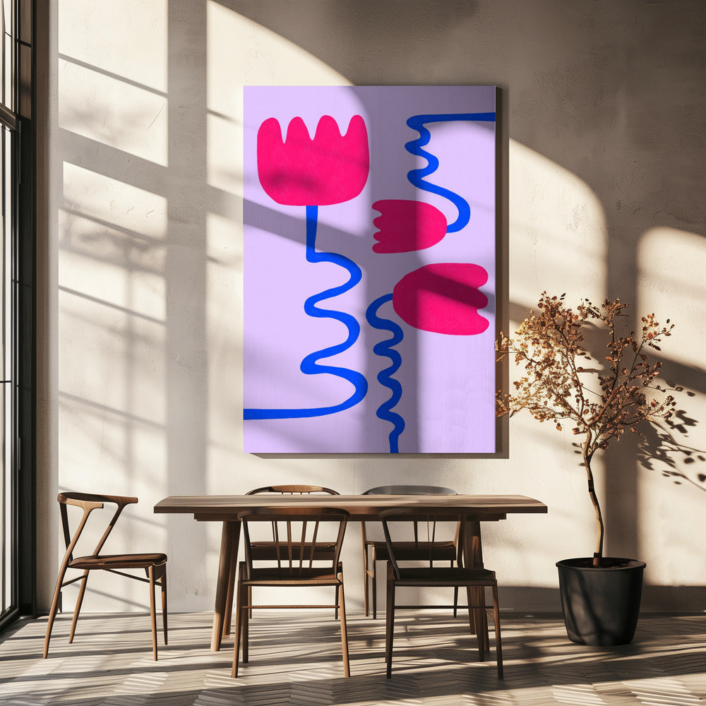 Crimson Blooms | Canvas