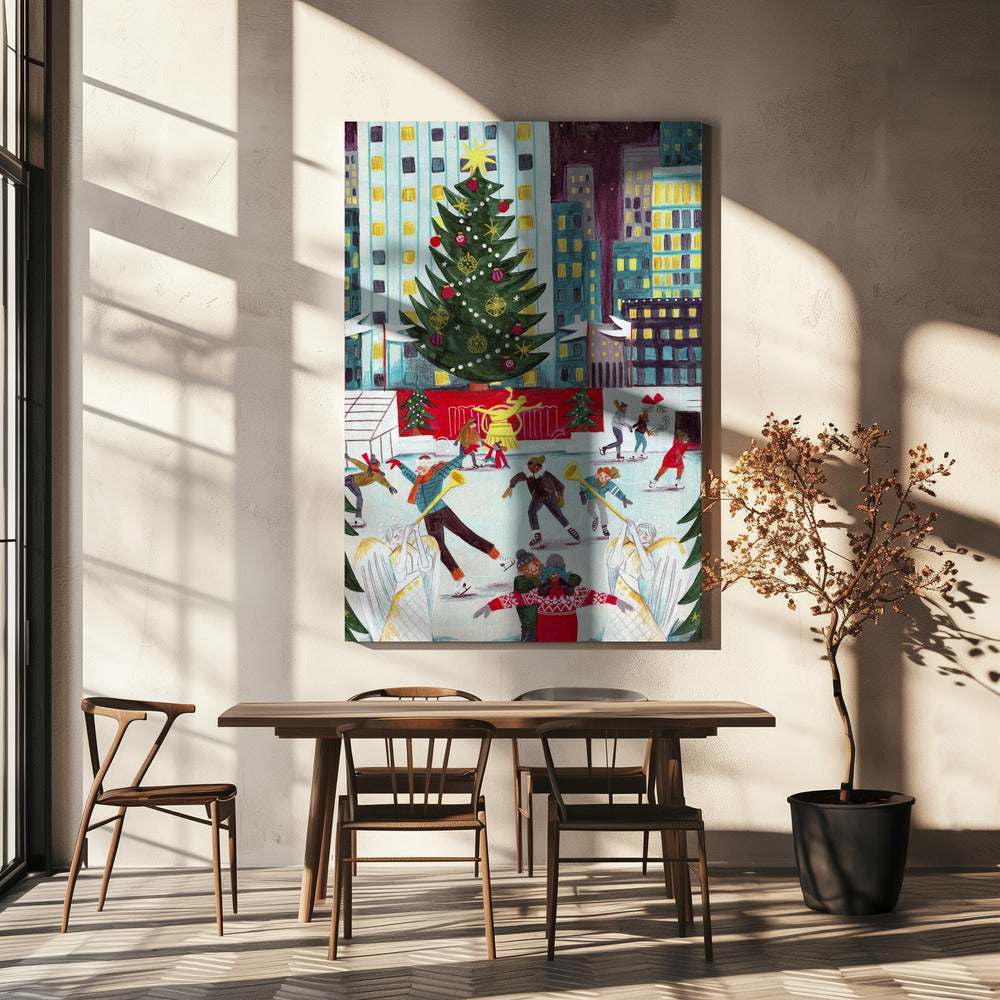Ice skating at Rockefeller center | Canvas