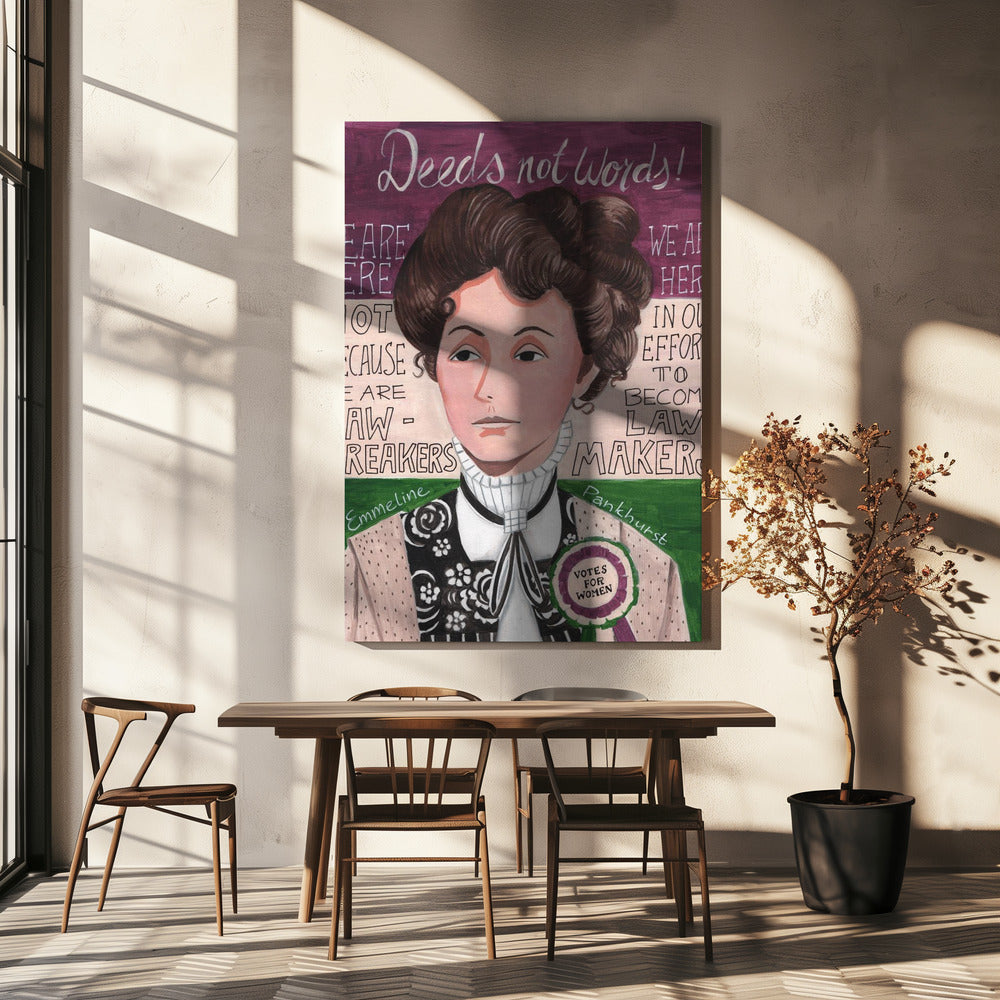 Portrait of a woman, Emmeline Pankhurst | Canvas