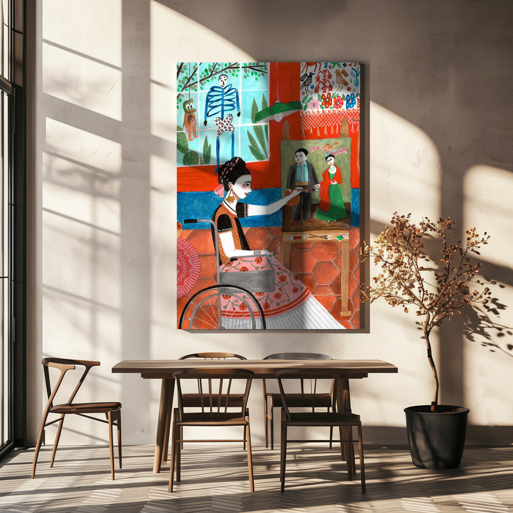 Frida in the blue house | Canvas