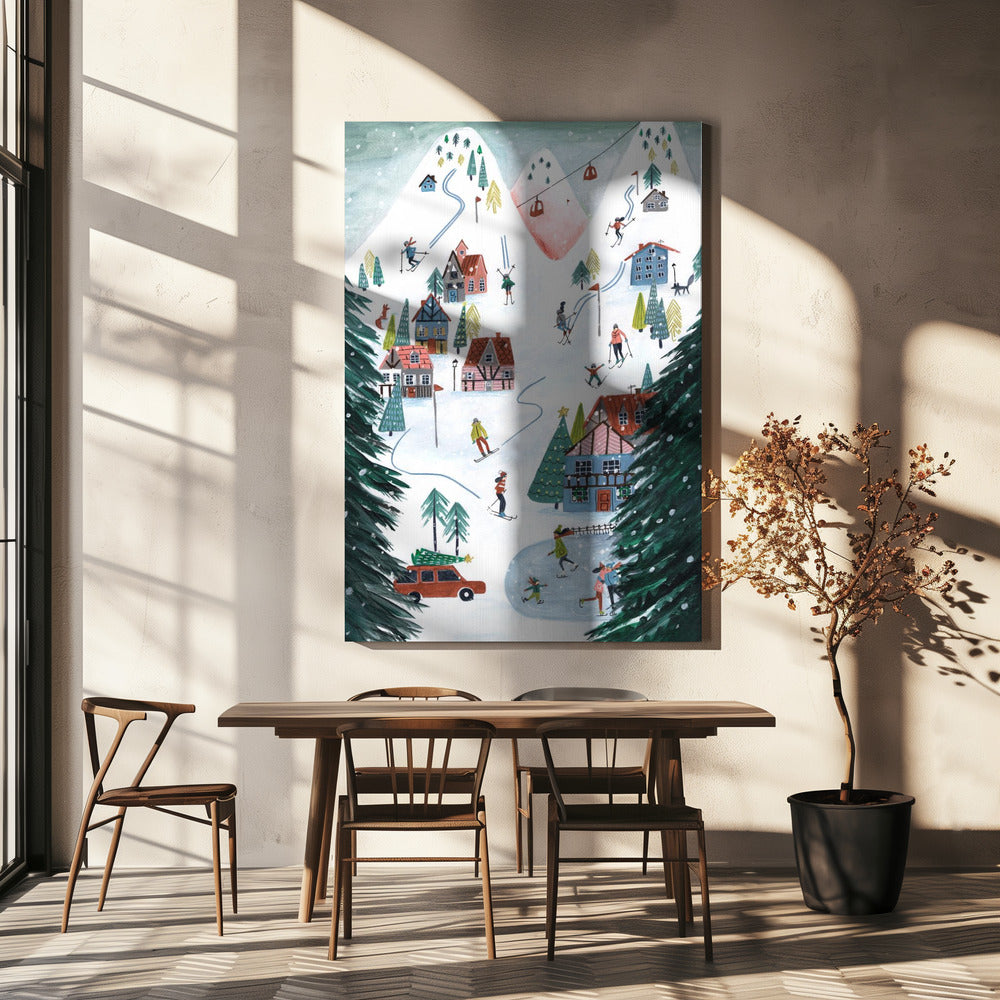 Nordic Skiing in the mountains at Christmas | Canvas