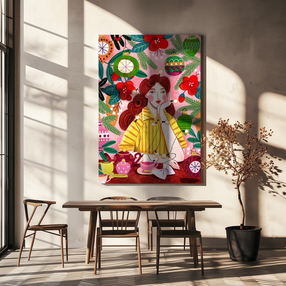 Retro Christmas Woman | Canvas