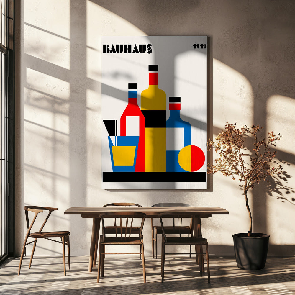 Bauhaus Wine Print | Canvas