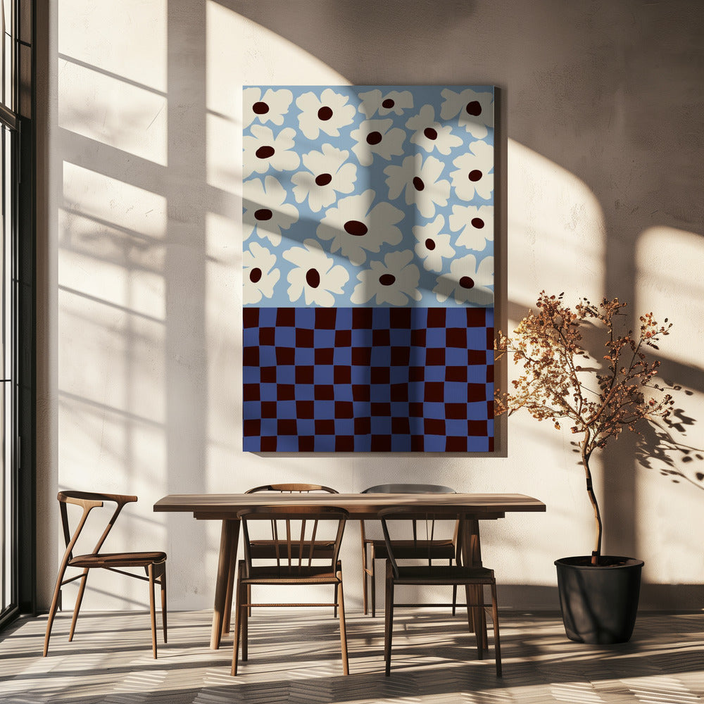 Flowers_checkerboard | Canvas
