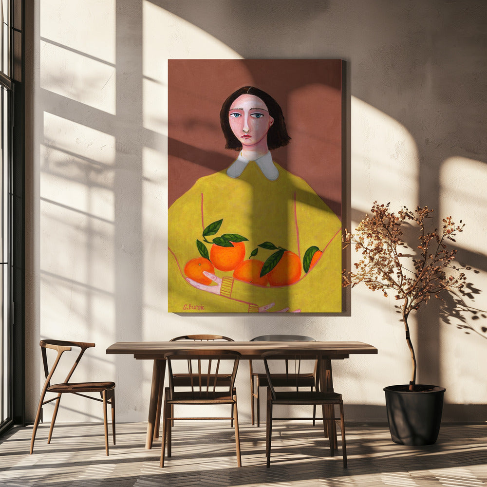 Lady with Oranges | Canvas
