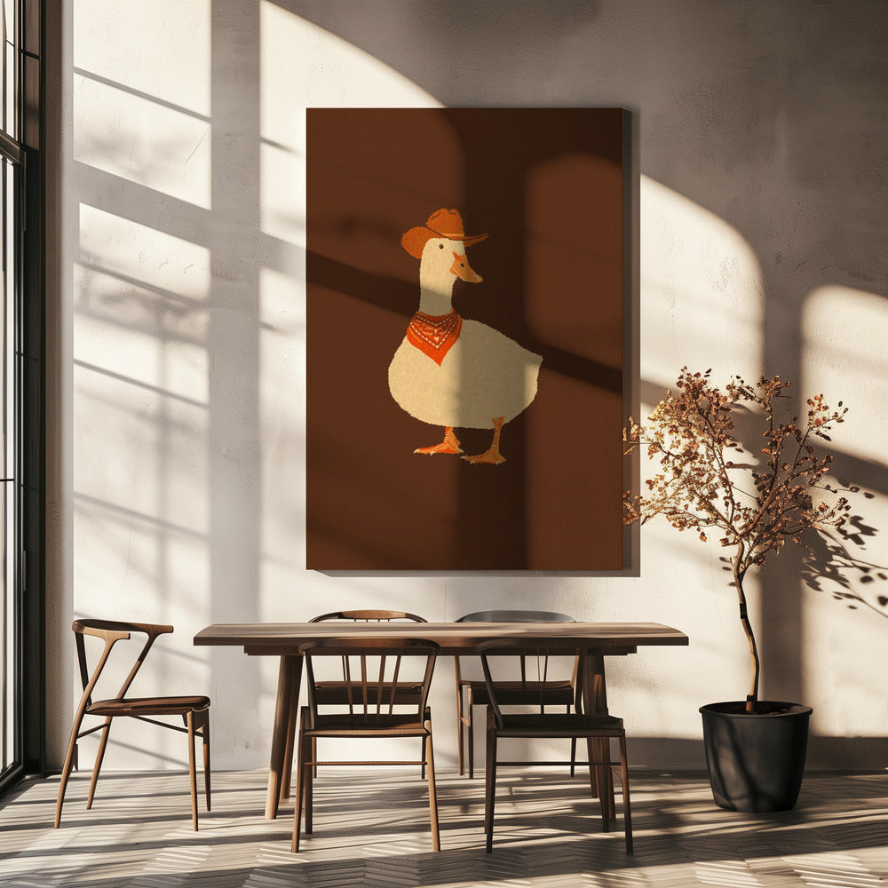 Bo the Cowboy Duck | Canvas