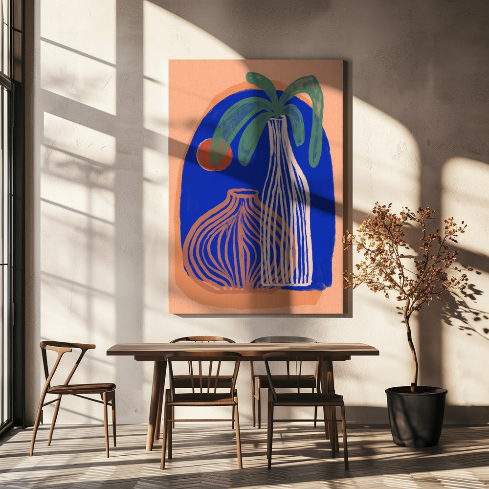 Blue Oasis Vases | Canvas