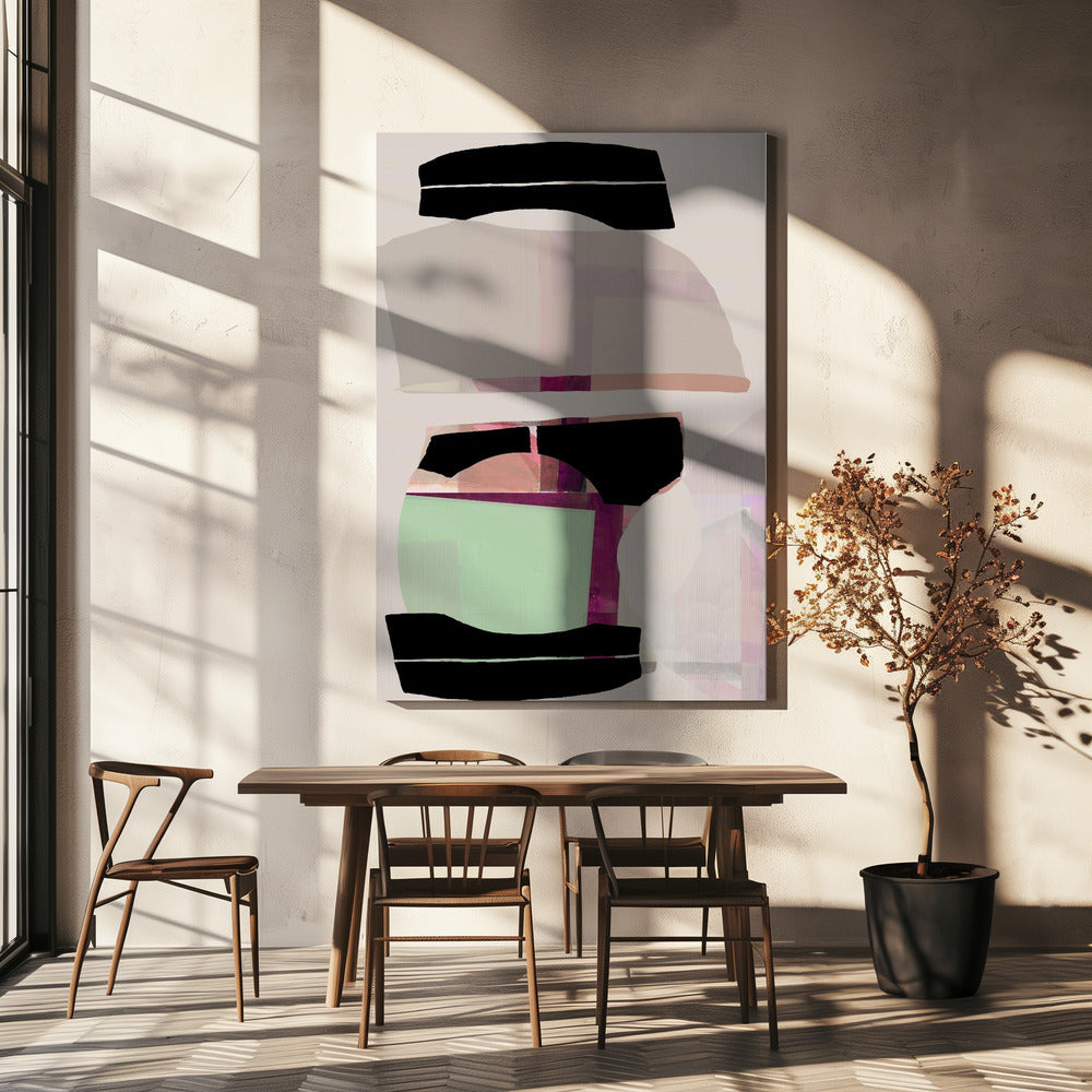 Colored Abstract Black No1 | Canvas