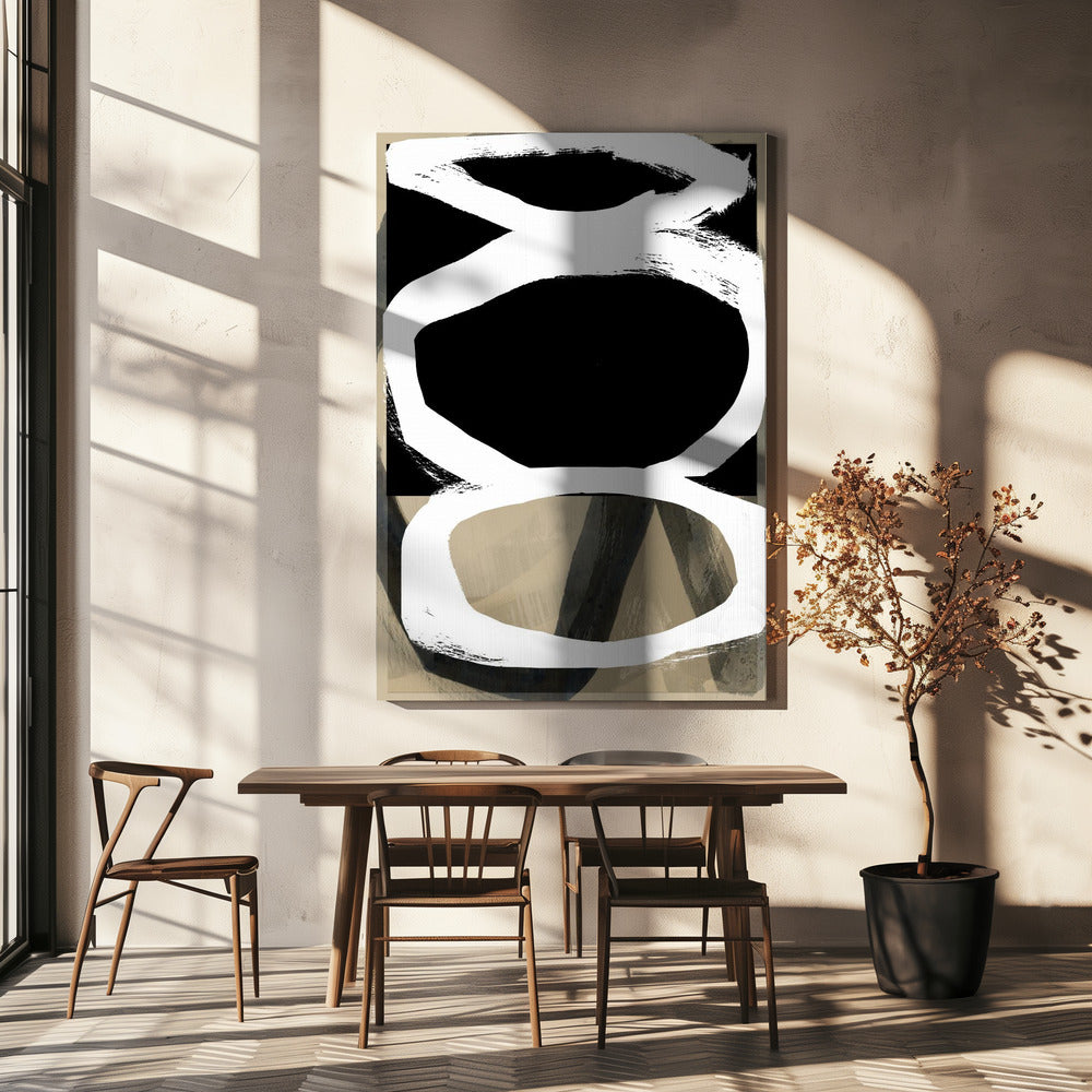 Bold Black On White No4 | Canvas