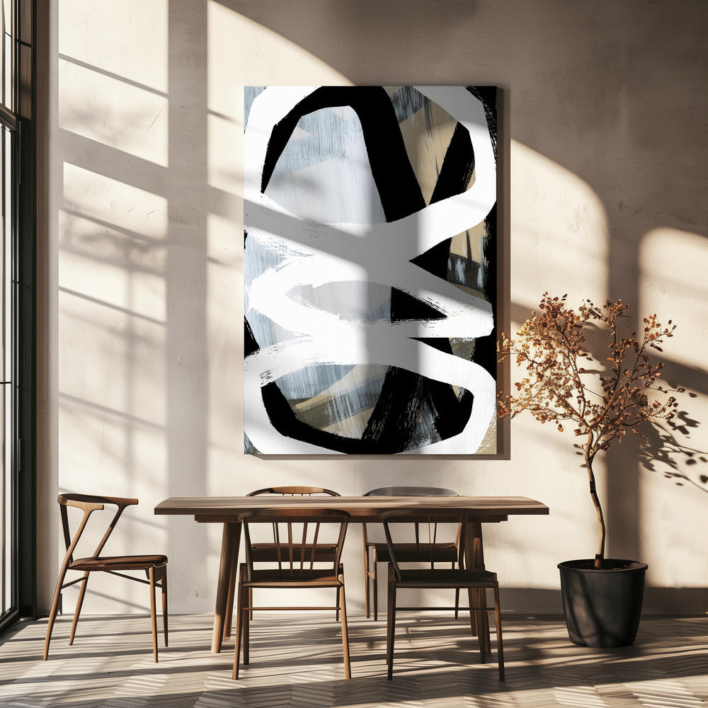 Bold Black On White No3 | Canvas