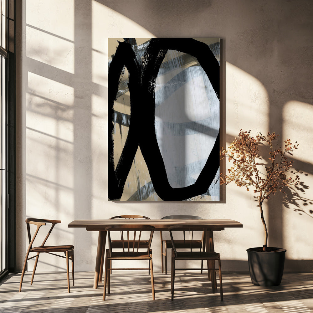 Bold Black On White No1 | Canvas