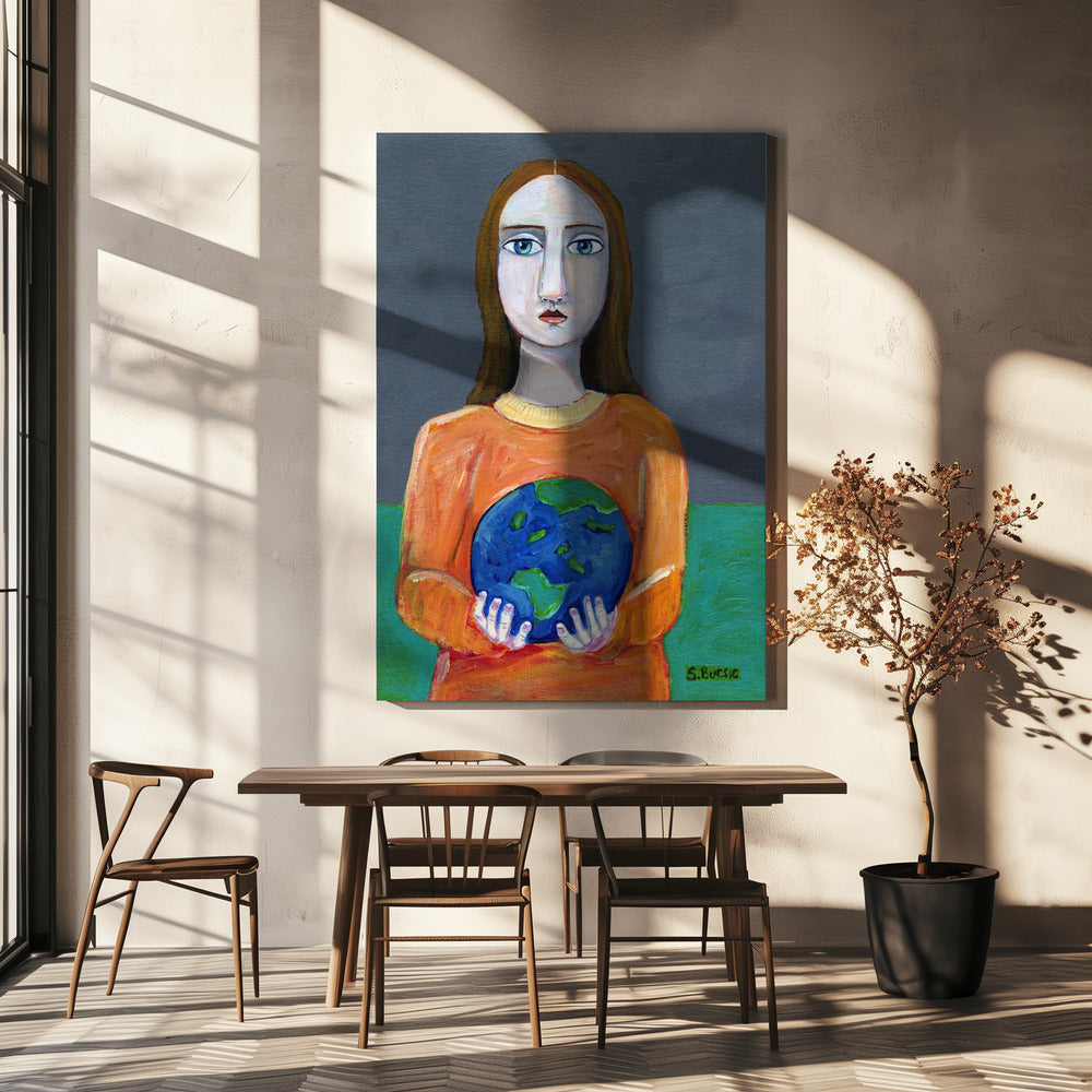 She had the world in her hands | Canvas