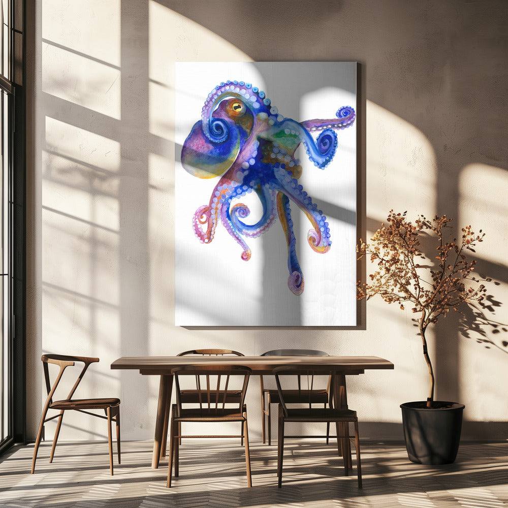 Blue Marine Octopuss | Canvas