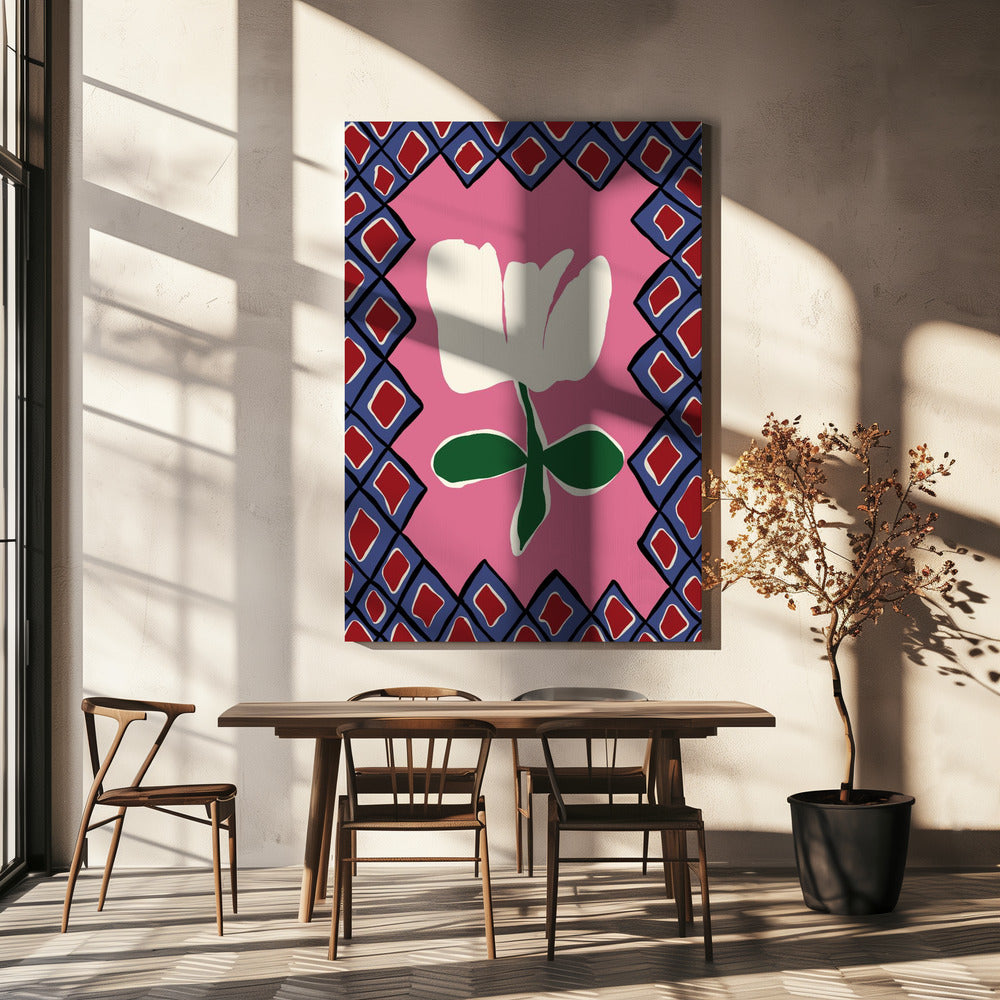 Petal plaid playtime I | Canvas