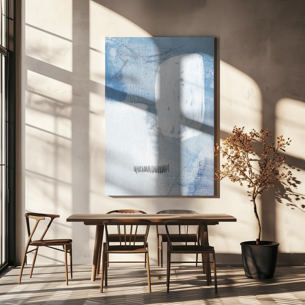 White And Blue Hues | Canvas