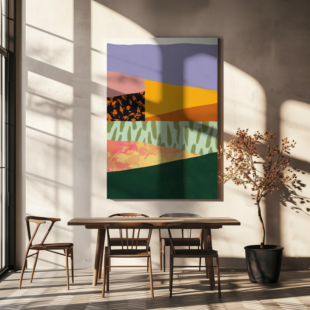 Geometric Patterns with Organic Forms | Canvas