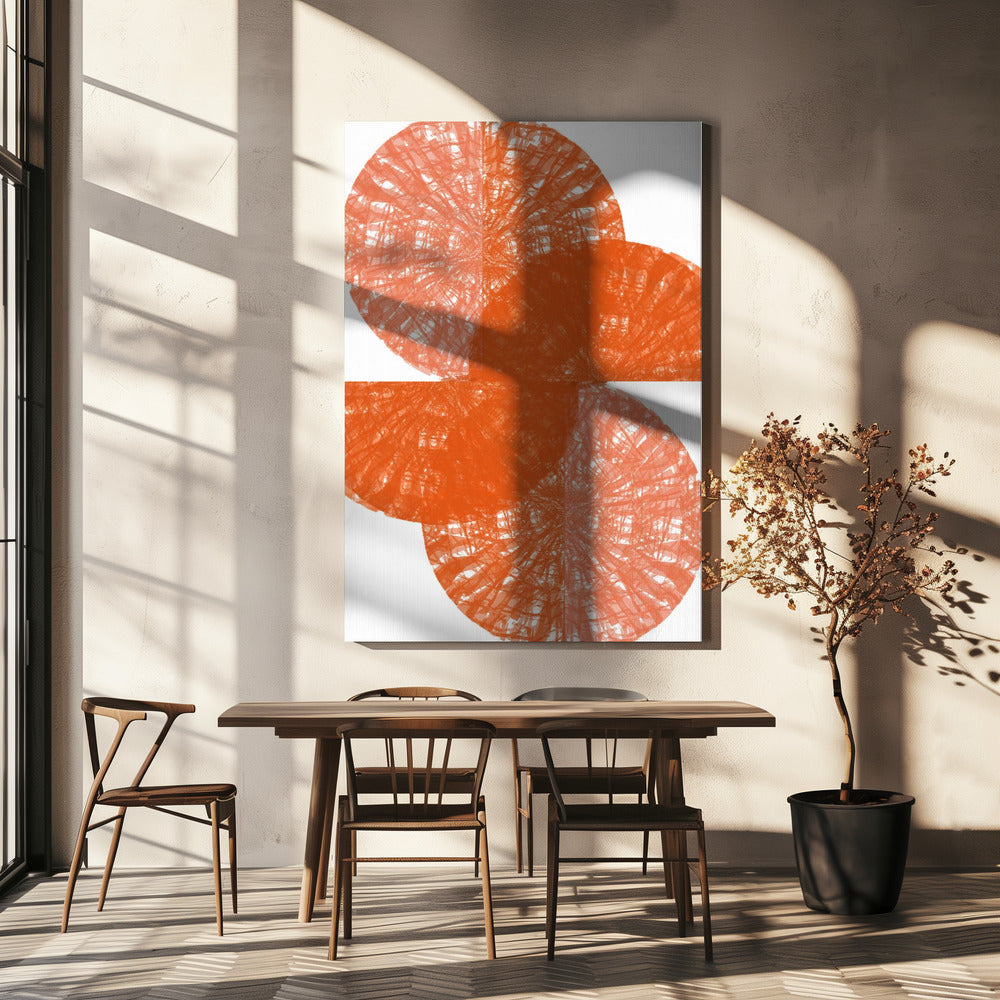 Orange Circle Fans 1 | Canvas