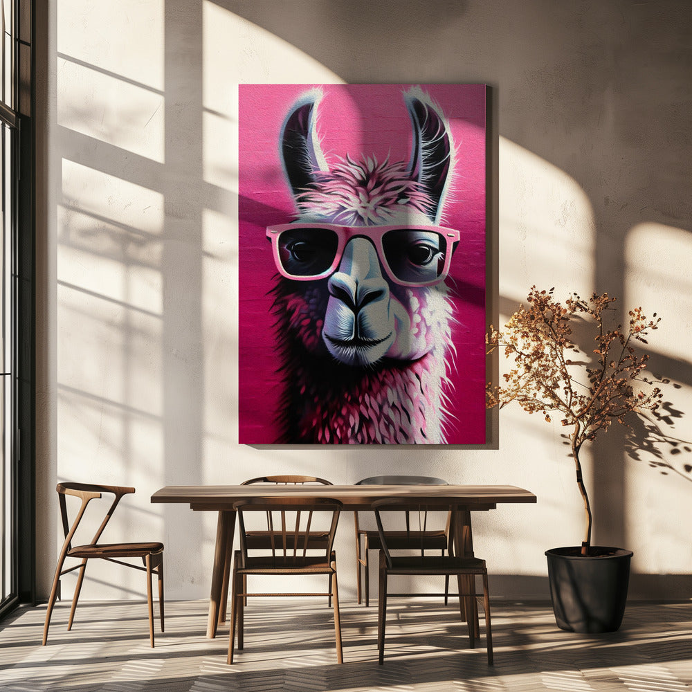 Pink Lama | Canvas